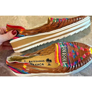 Oaxaca Serape Huarache Espadrille Slip on Boho Shoes 6.5 💸BOGO🎉